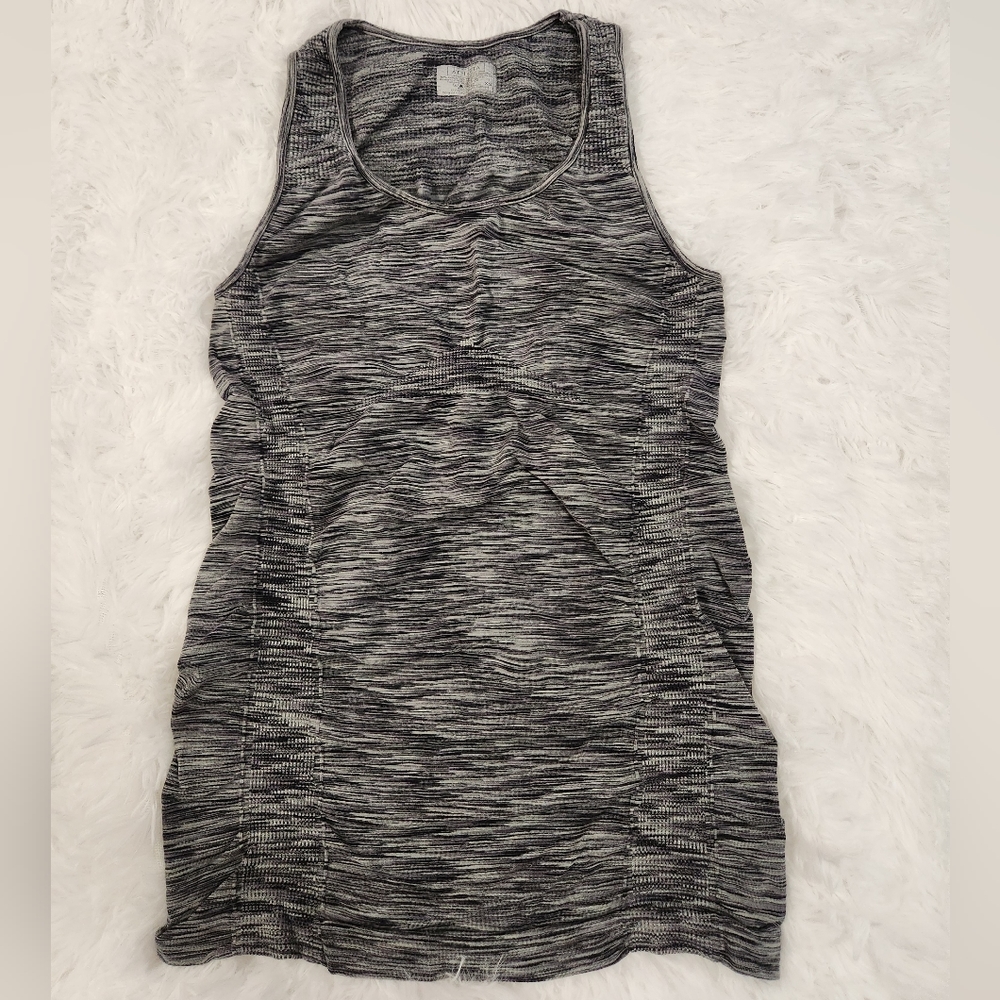 Athleta Gray Space Dye Ruched Tank Top